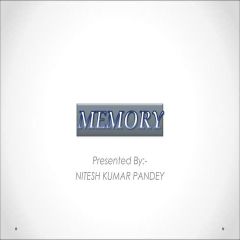 Memory | PPT