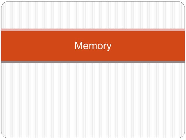 Memory  a mass of tissue formed as a res
