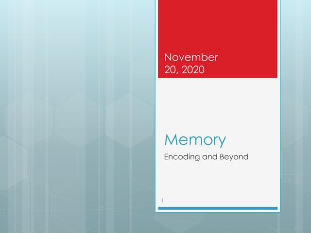 Memory fall 2020