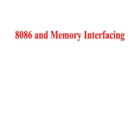 Memory interfacing of microprocessor 8085 | PDF