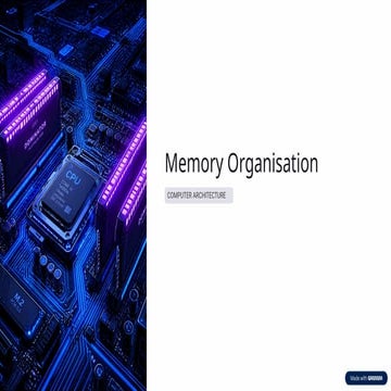 Memory Organisation in Computer Architecture | PPTX