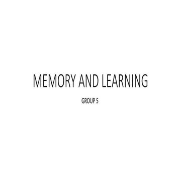 MEMORY AND LEARNING 3_101937.pptx Doc Ayomide, School of pharmacy Agulu