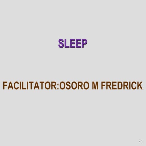 memory AND SLEEP PROBLEMS.ppt