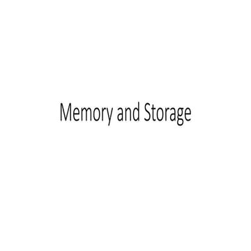 Computer basics Memory and Storage In Computer.pptx