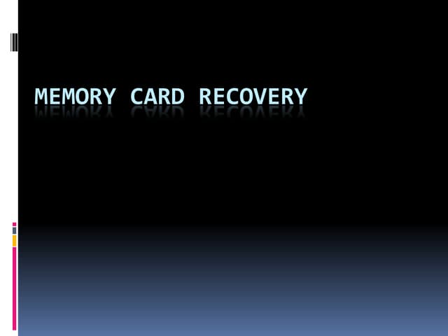 Memory card recovery software