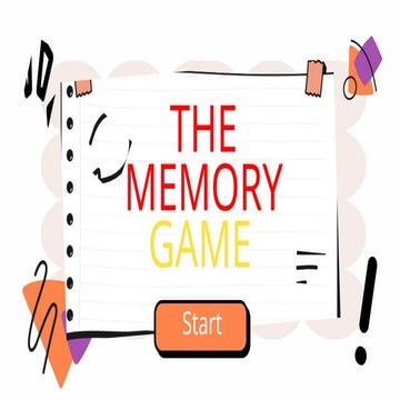 The Memory Game: Fun Visual and Verbal Recall Challenges | PPTX