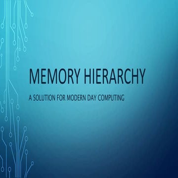 Memory hierarchy | PPT