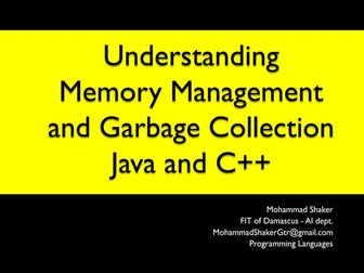 Memory Management with Java and C++