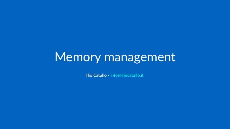 Memory management in C++