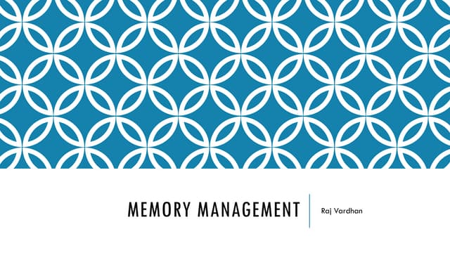 Memory Management in System Designing.pptx