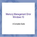 Memory Management Error in Windows 10