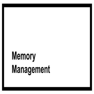 Memory management basics
