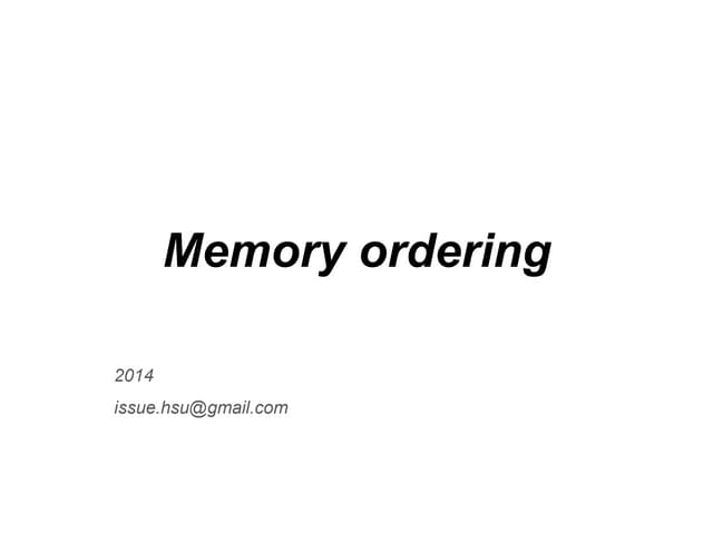 Memory model