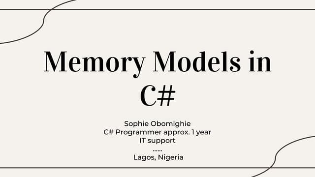 Memory models in c#