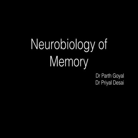 Neurobiology of Memory