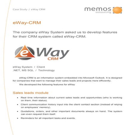 Memos case study eWay