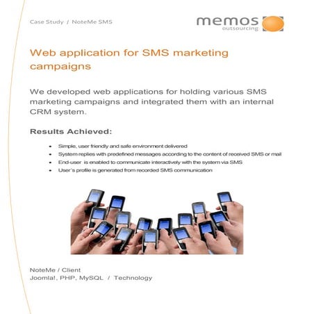 Memos Case Study NoteMe SMS Campaign