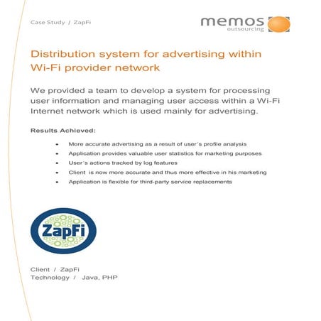 Memos case study Zapfi
