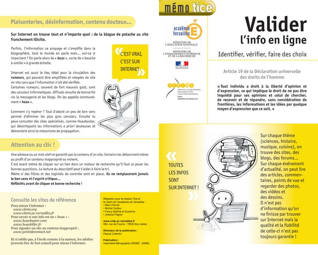 Memotice valider l'info en ligne