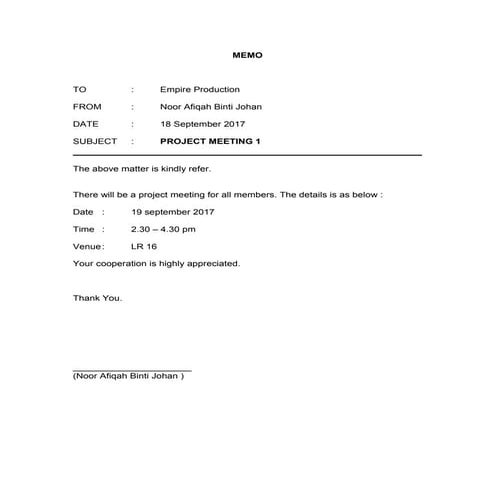 Memo week 11 | DOC