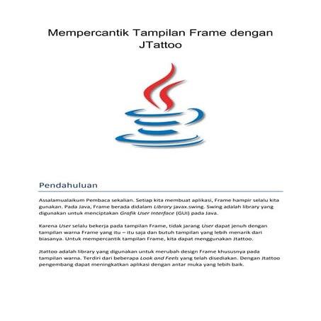 Mempercantik tampilan frame dengan JTattoo