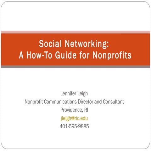 Alliance for Nonprofit Excellence Conference 5.2010 Social Media Trainingin