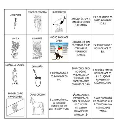 Jogo de Memória dos Símbolos gaúchos e seus significados | PDF