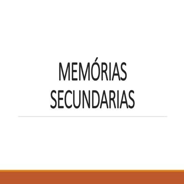 Memórias secundarias 2
