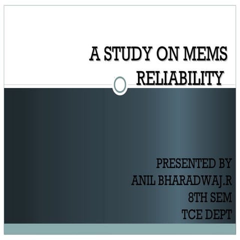 Mems Reliability Review