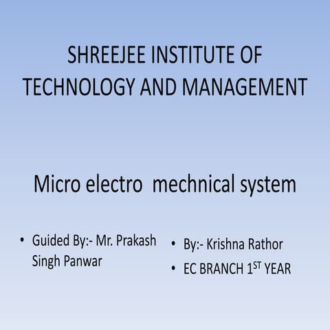 micro electro mechnical system