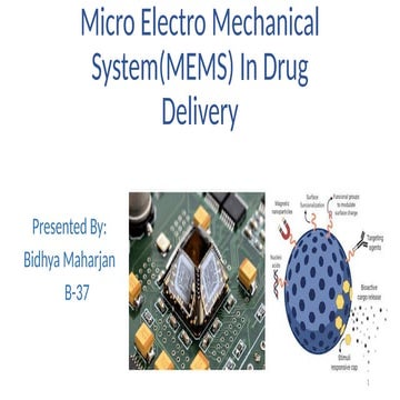 MEMS In Drug Delivery in health care..pptx