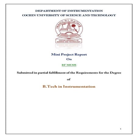 Mems pressure sensor project report