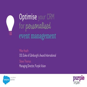 MEMX15 - Optimise your CRM for personalised events management 