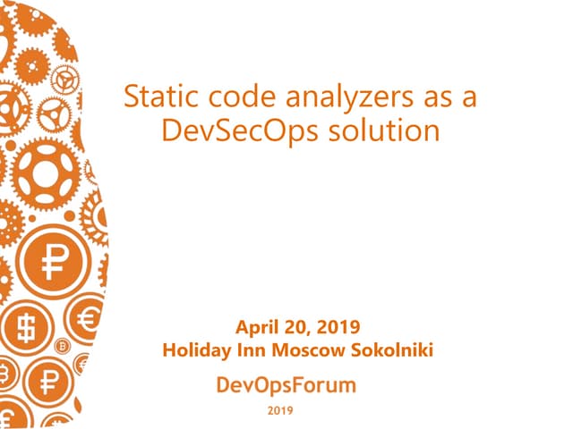 Static code analyzers as a DevSecOps solution