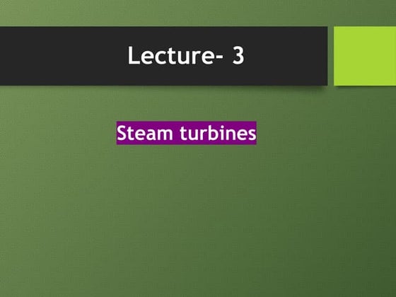 Presentation Slide On Steam Turbine Pptx