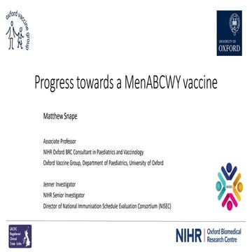 Potential use of MenABCWY vaccines