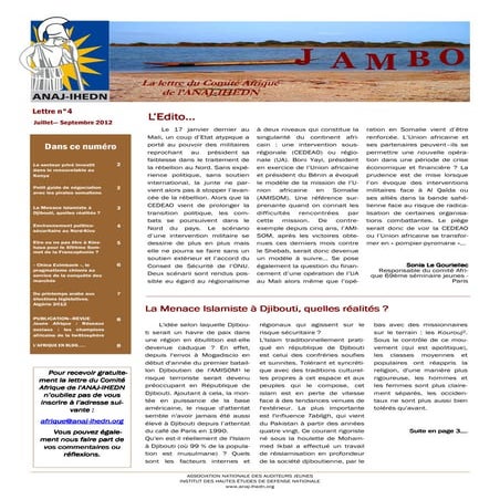 Menace islamiste a djibouti