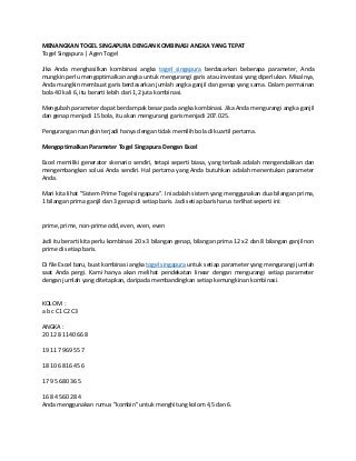 bandar togel singapura terpercaya