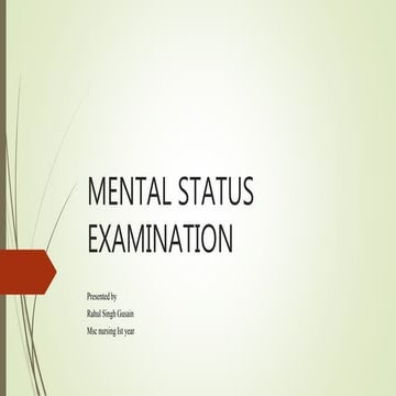 Mental status examination