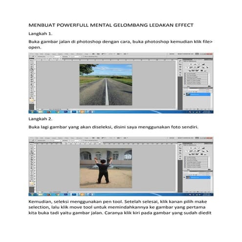 Menbuat powerfull mental gelombang ledakan effect