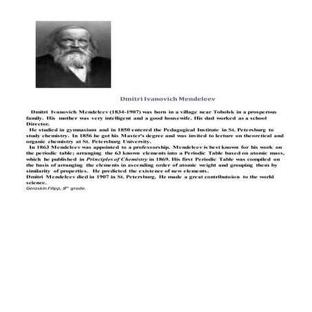 Mendeleev Dmitri