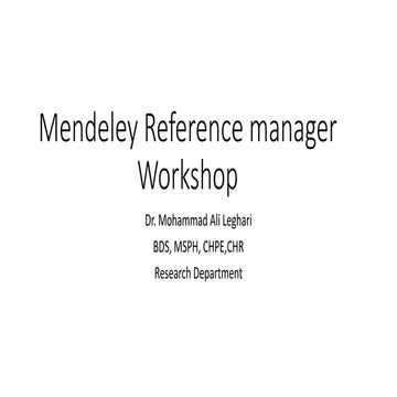 Mendeley reference manager.pptx