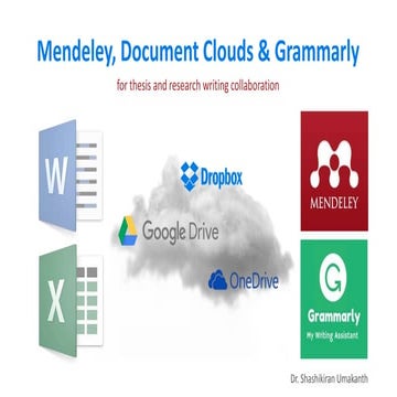 Mendeley, Grammarly and Document Clouds for Thesis and Research Collaboration