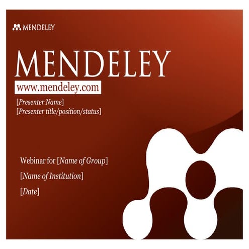 Mendeley teaching-presentation