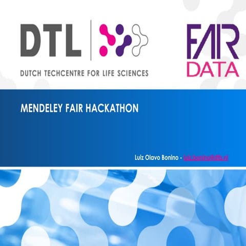 Mendeley Data FAIR hackathon
