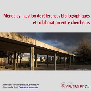 Mendeley : gestion de références bi...