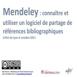 Mendeley : découvrir un outil de pa...
