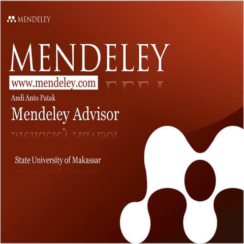 Mendeley teaching presentation - english