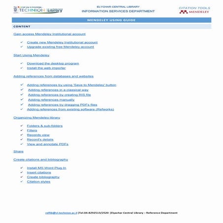 Mendeley using guide