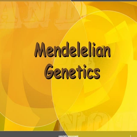 Mendelian Genetics